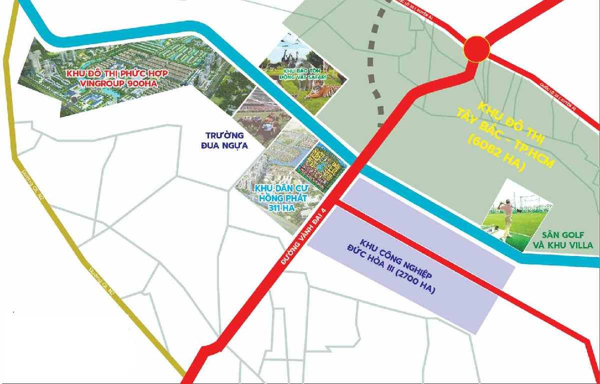 vị trí dự án vinhomes hóc môn