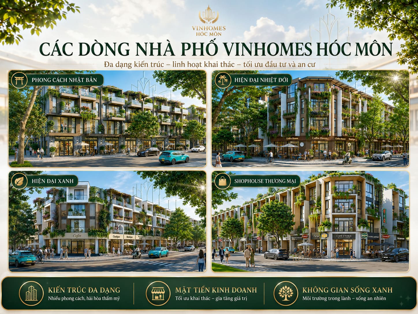 mặt bằng nhà phố vinhomes hóc môn